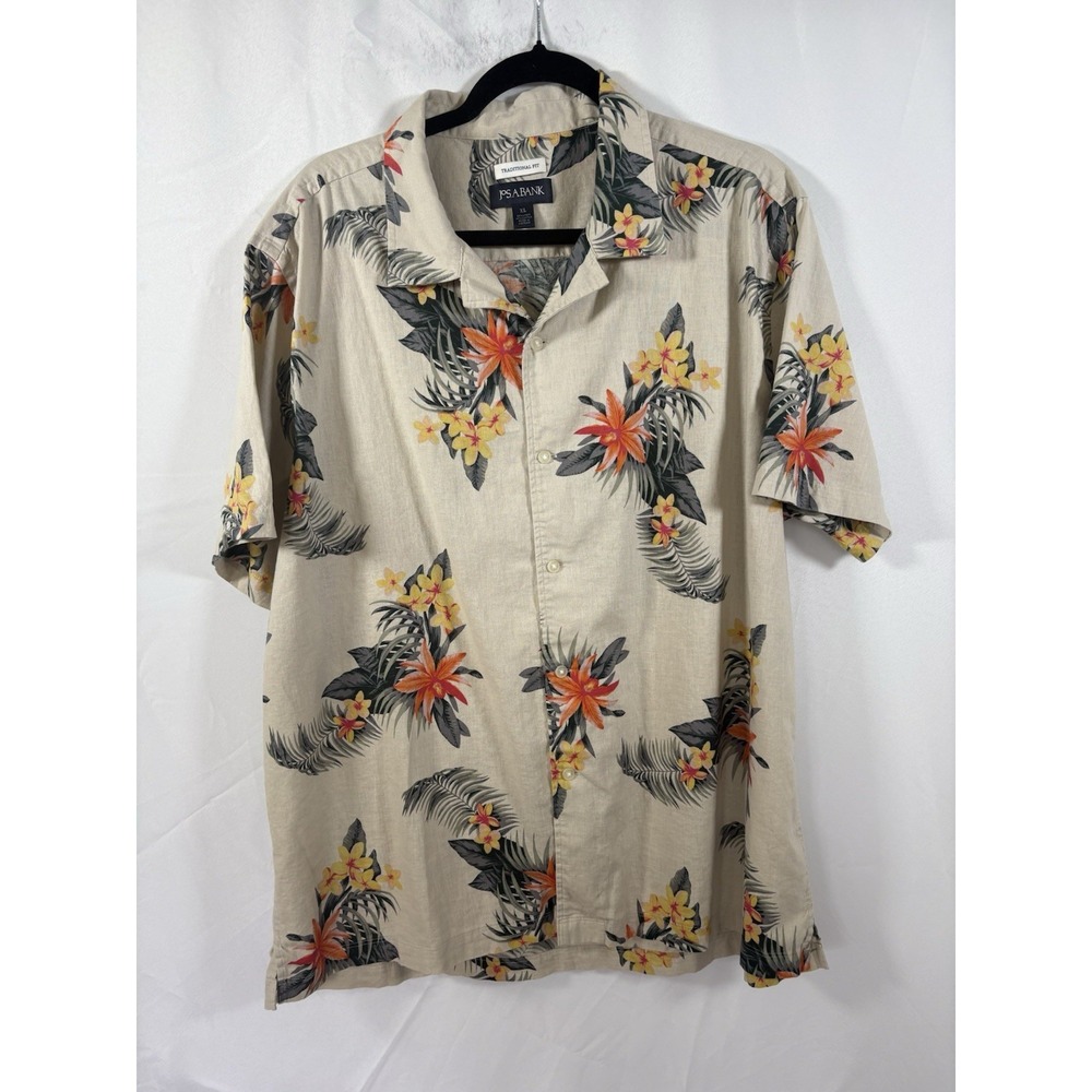 Jos.A.Bank shirt‎ size XL hawaiian tropical button up short sleeve